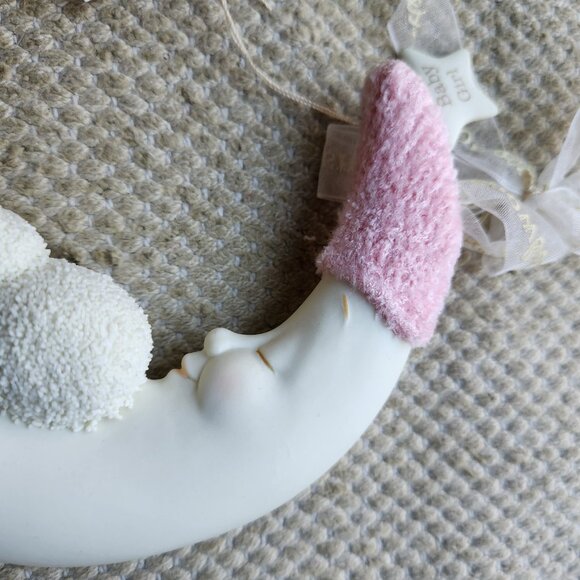 Department 56 Snowbabies Ornament Pink Hat Moon Beam Baby Girl Box Discontinued - Picture 7 of 9